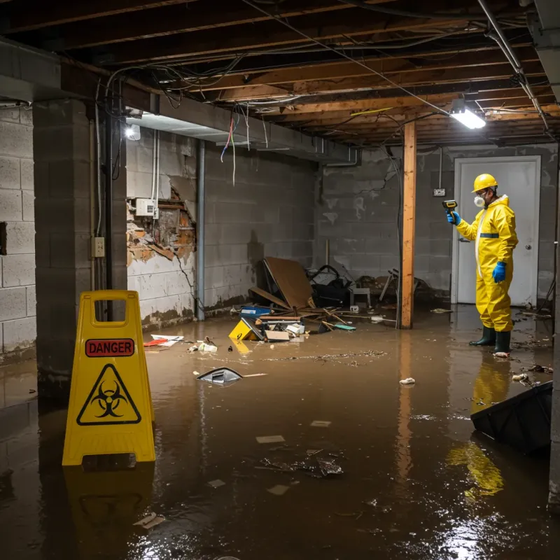 Flooded Basement Electrical Hazard in Shoal Creek, AL Property